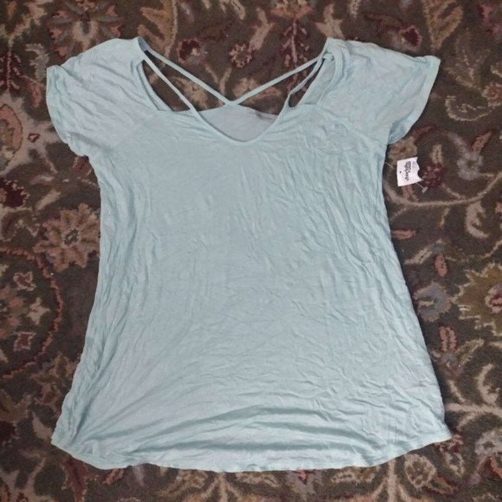 Charlotte Russe Blue  Cute Top Size s